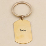 Dog Tag Keychain DIY Text Letter Name Keyring Lover Couples Bag Car Jewelry