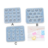 Earring Silicone Mold DIY Heart Star Rabbit Cat Bow Jewelry Crafts