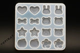 Earring Silicone Mold DIY Heart Star Rabbit Cat Bow Jewelry Crafts