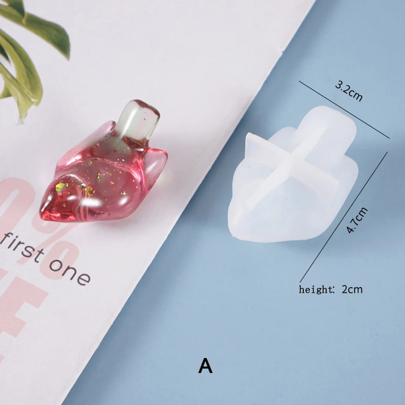 Small Bird Silicone Mold 3D Cartoon Bird Resin Home Decor Jewelry Casting Mold