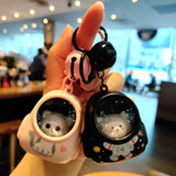 Teddy Bear Cat Backpacks Night Lights Keychain Give Out Light Bags Pendants
