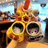Teddy Bear Cat Backpacks Night Lights Keychain Give Out Light Bags Pendants