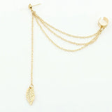 Leaf Tassel Earrings For Women Gift Pendientes Ear Cuff