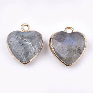Labradorite Amazonite Malachite Stone Pendant for Jewelry Making