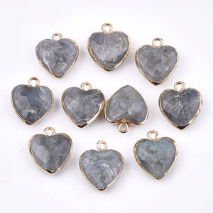 Labradorite Amazonite Malachite Stone Pendant for Jewelry Making