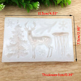 Elk Snowflake Christmas Tree Silicone Mold for Epoxy Resin DIY Crafts