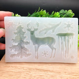 Elk Snowflake Christmas Tree Silicone Mold for Epoxy Resin DIY Crafts