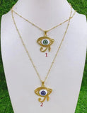 Enamel Eye Pendant DIY Charms for Necklace Jewelry