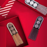 Epaulets with Tassel Alloy Shoulder Epaulette for Clothing Accessories