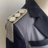 Epaulets with Tassel Alloy Shoulder Epaulette for Clothing Accessories