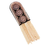 Epaulets with Tassel Alloy Shoulder Epaulette for Clothing Accessories