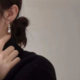 European 925 Silver Sterling Alien Pearl Earrings For Women