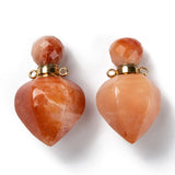 Faceted Stone Perfume Bottle Pendant Essential Oil Diffuser Charm DIY Necklace