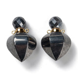 Faceted Stone Perfume Bottle Pendant Essential Oil Diffuser Charm DIY Necklace
