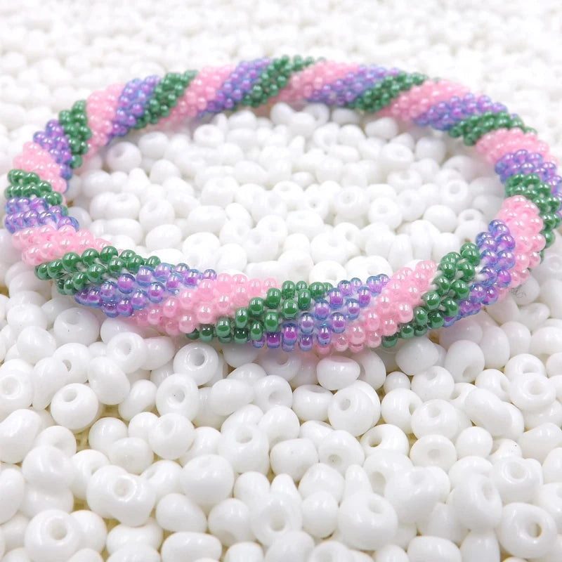 1pcs Nepal Bracelets with Czech Loose Beads - Kathmandu Valley Unique HL325