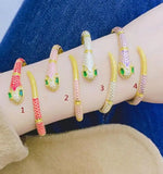 Snake Charm Bracelet for Women with Cubic Zirconia Adjustable Bangle