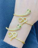 Snake Charm Bracelet Women Cubic Zirconia Adjustable Bangle
