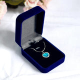 Wedding Velvet Pendant Box Jewelry Display Necklace Box Case