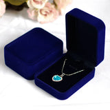 Wedding Velvet Pendant Box Jewelry Display Necklace Box Case