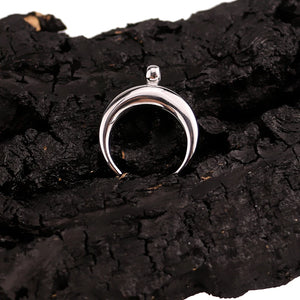 High Stainless Steel Crescent Moon Pendant for Jewelry Making