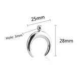 High Stainless Steel Crescent Moon Pendant for Jewelry Making