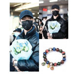 Grey Glaze Multicolor Swallowing Beast Couple Bracelet