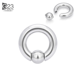G23 Titanium Captive Bead Rings Nose Ring Earring 12G 2mm 3mm BCR Hoop Rings