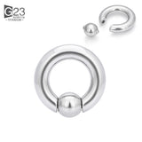G23 Titanium Captive Bead Rings Nose Ring Earring 12G 2mm 3mm BCR Hoop Rings
