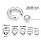 G23 Titanium Captive Bead Rings Nose Ring Earring 12G 2mm 3mm BCR Hoop Rings