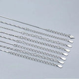 925 Silver Singapore Chain Necklace for Woman 40+5/40/45cm