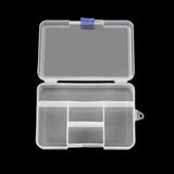 5 Grids Necklace Earring Case Organizer Plastic Jewelry Storage