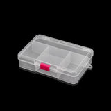 5 Grids Necklace Earring Case Organizer Plastic Jewelry Storage