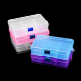 5 Grids Necklace Earring Case Organizer Plastic Jewelry Storage