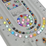 Grey Flocked Bead Board Bracelets Necklace Tray Measuring Tool Beading