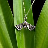 Hanging Bat Necklace Realistic Animal Pendant Spirit Totem