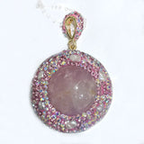 Polymer clay Inlay Stone Pearl Rhinestone Charms Pendant DIY Jewelry Making