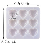 Heart Resin Charms Pendant Molds for DIY Jewelry Making