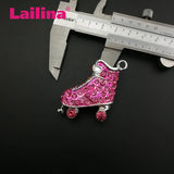 High 3D Rhinestone Crystal Roller Skate Pendant