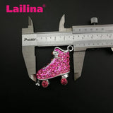 High 3D Rhinestone Crystal Roller Skate Pendant
