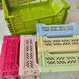 Foldable Plastic Organizing Bins Basket Hair Clip Jewelry Storage Boxes