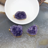 Amethysts Geode Pendant, Drusy Quartz Healing Crystal Necklace