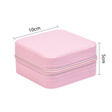 Pink Jewelry Box Single Layer Storage Ladies Classic Leather Box