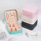 Pink Jewelry Box Single Layer Storage Ladies Classic Leather Box