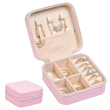 Pink Jewelry Box Single Layer Storage Ladies Classic Leather Box