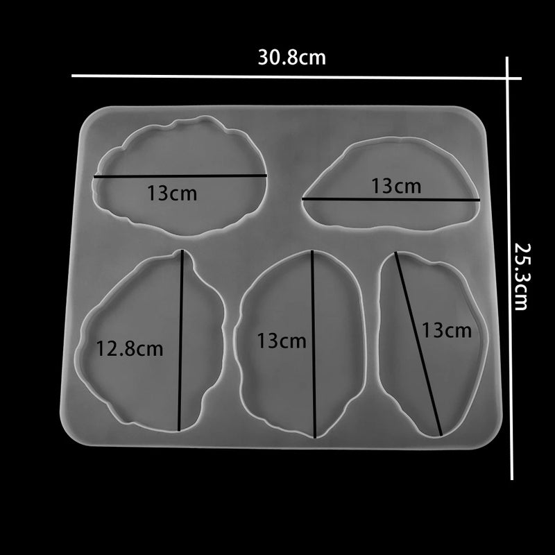 Large Table Decoration Silicone Molds UV Epoxy Resin Mould Cup Mat Mold