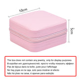 Pink Letter Jewelry Box Single Layer Classic Pure Leather Storage