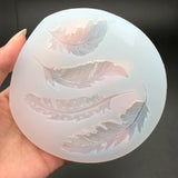Liquid Silicone Mold Feather Mirror Resin Mould for DIY Jewelry Pendant Necklace