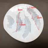 Liquid Silicone Mold Feather Mirror Resin Mould for DIY Jewelry Pendant Necklace