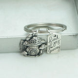 Joy & Small Mushroom Key Chain for Travel Journeys