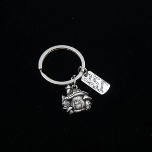 Joy & Small Mushroom Key Chain for Travel Journeys